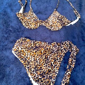 High waist LEOPARD BIKINI